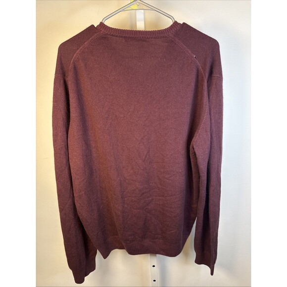 Ermenegildo Zegna Cashmere Silk V-Neck Sweater 52(XL) Italy MSRP $1490 Maroon - Picture 7 of 7